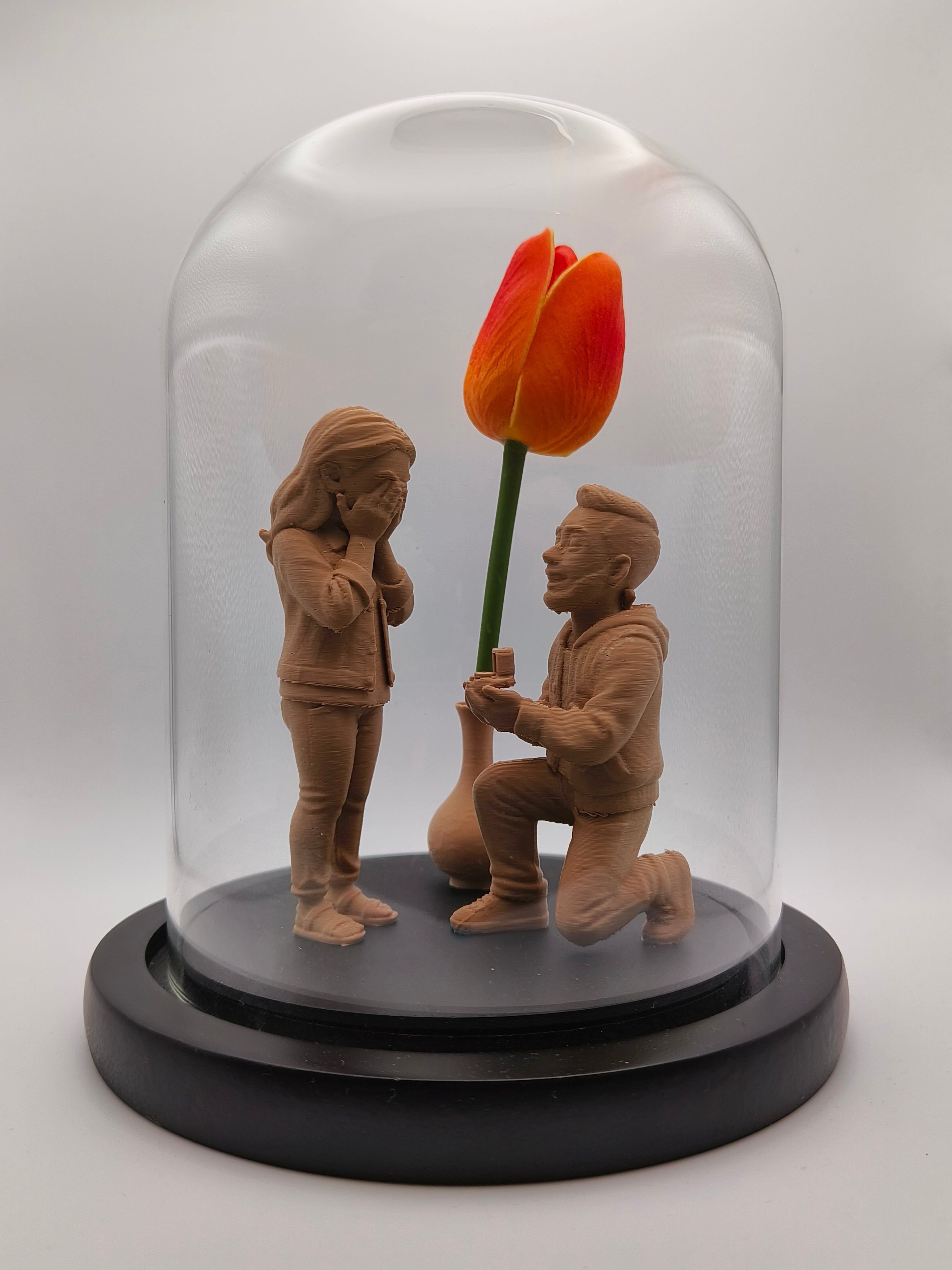 Glass Moment - Personalised Sculpture in a Bell Jar