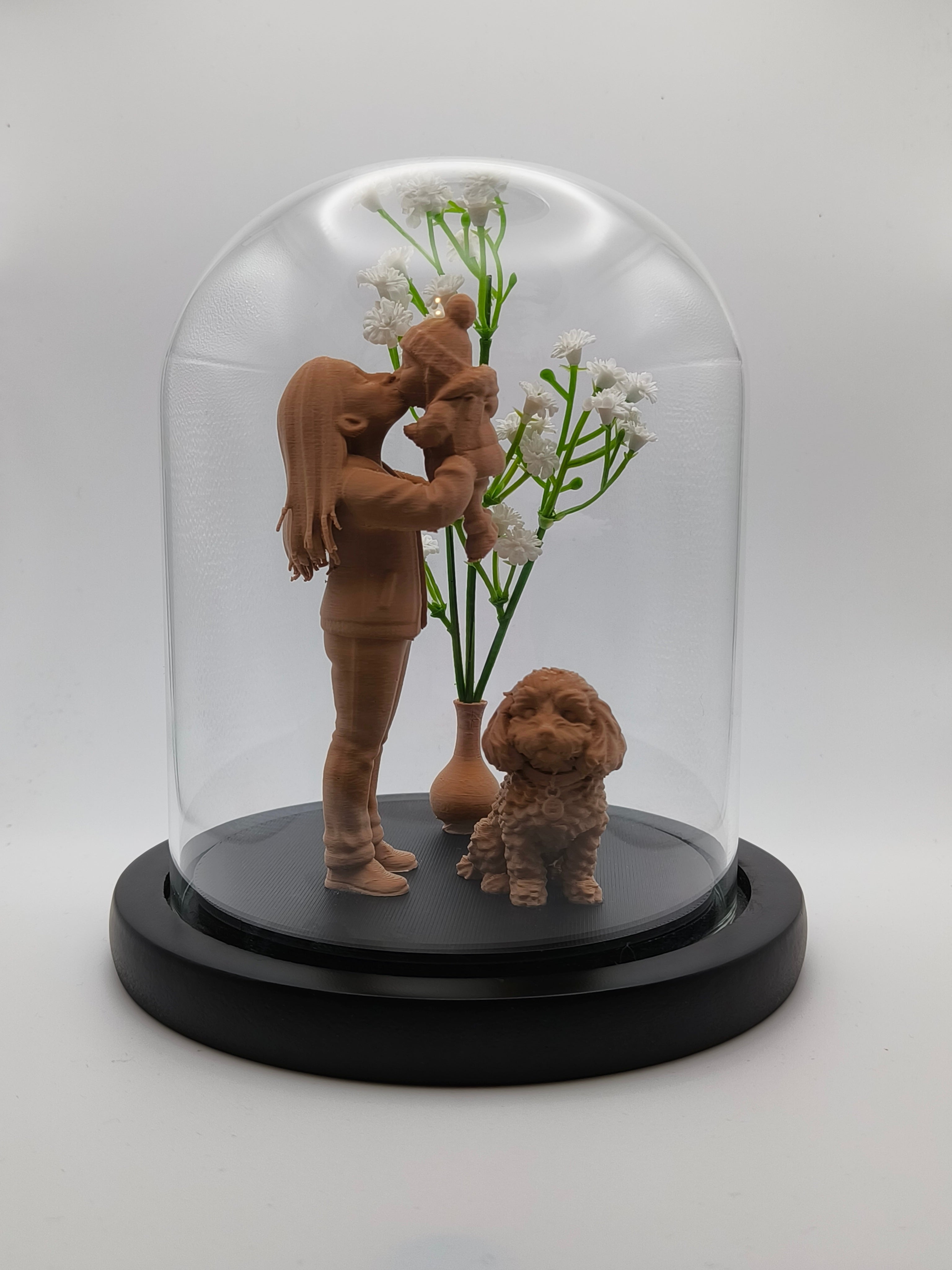 Glass Moment - Personalised Sculpture in a Bell Jar
