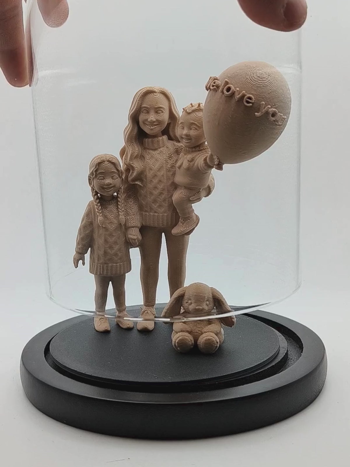 Glass Moment - Personalised Sculpture in a Bell Jar